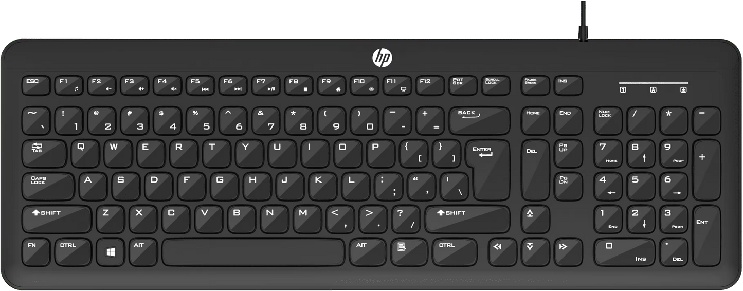 HP K160 Wired USB Standard Desktop Keyboard Compatible with Desktop, Laptop