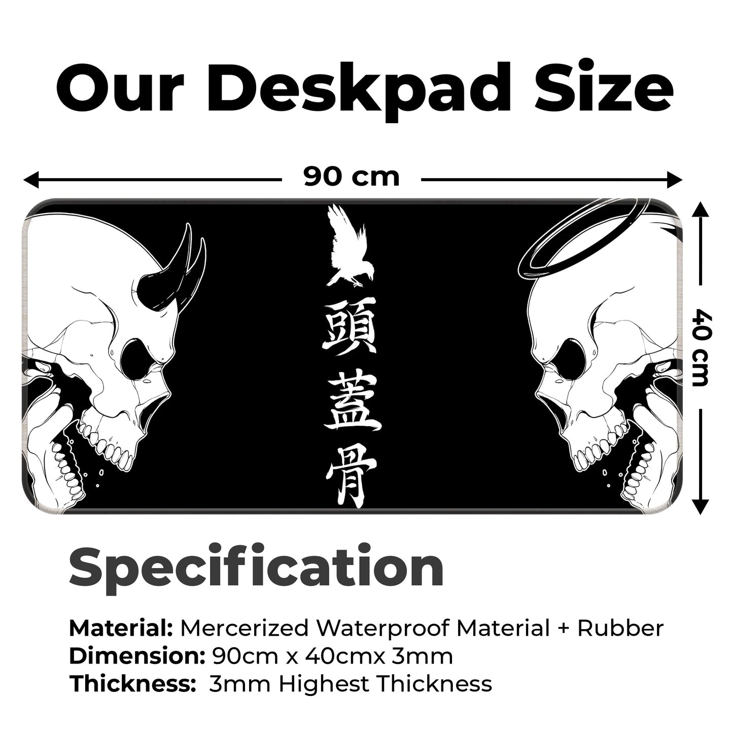 Devil or Angel – Black – XXL Mousepad