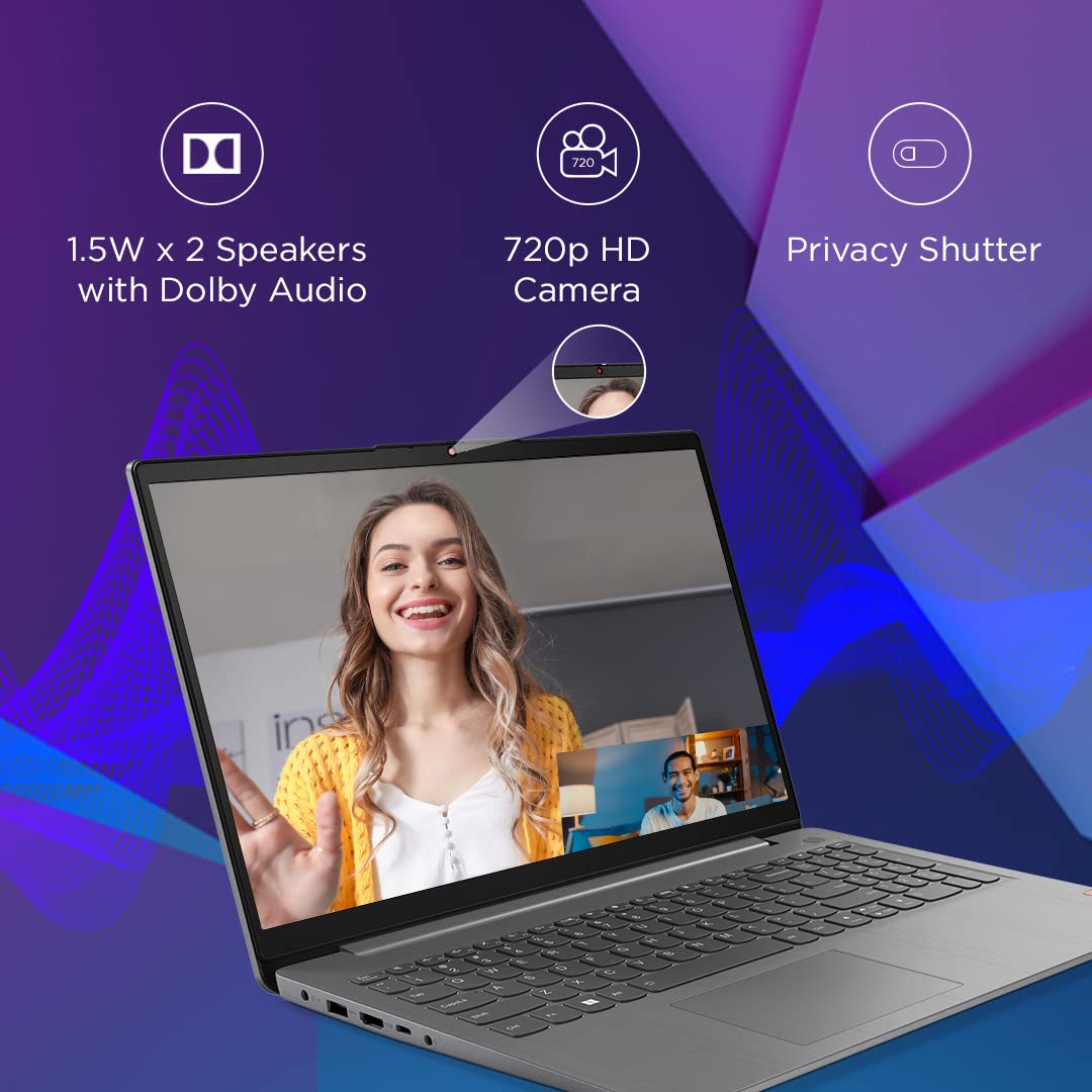 Lenovo IdeaPad 3 12th Gen Intel Core i3-1215U 15.6 Inch (39.65cm) FHD Thin & Light Laptop (8GB/512GB SSD/Windows 11/Office 2021/Backlit KB/1Yr ADP Free/3months Game Pass/Grey/1.63Kg), 82RK017PIN
