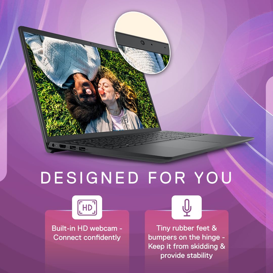 Dell Inspiron 3520 Laptop, 12th Gen Intel Core i5-1235U Processor, 8GB, 512GB SSD, 15.6" (39.62Cms) FHD Display- 3 Side Narrow Border, Win 11 + MSO'21, 2 Tuned Speakers, Black, Thin & Light-1.65Kg