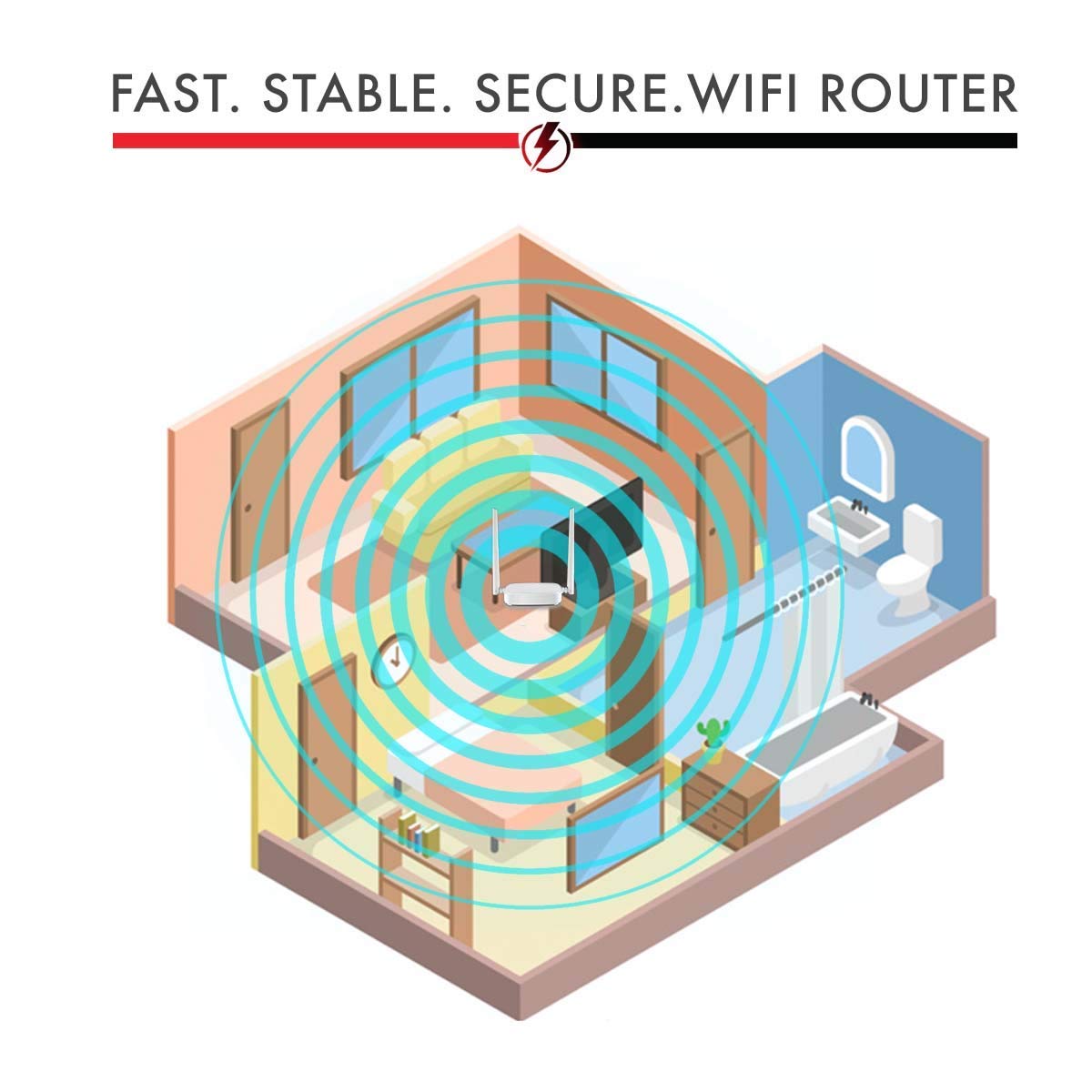 Tenda N301 Wireless-N y Setup Router (White, Not a Modem) - RJ45 (single_band, 100 megabits_per_second)