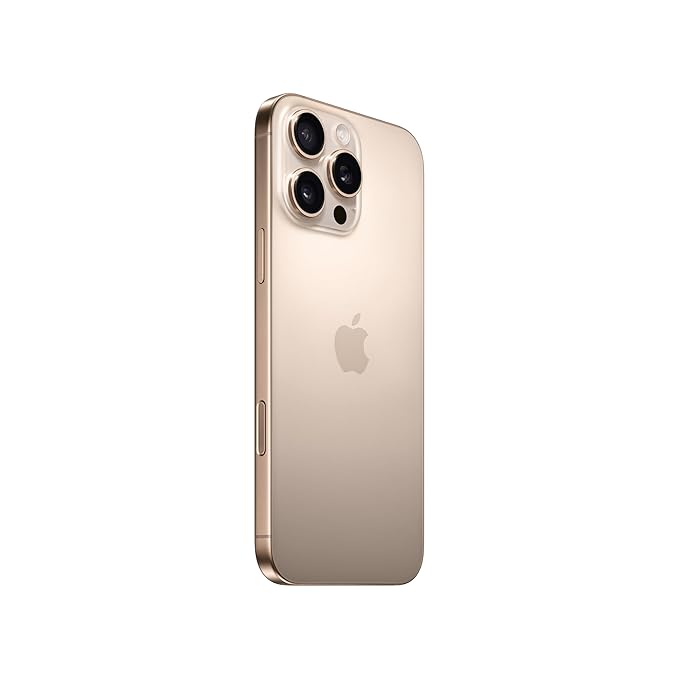 Phone 16 Pro Max 256 GB: 5G Mobile Phone with Camera Control, 4K 120 fps Dolby Vision and a Huge Leap in Battery Life. Works with AirPods; Desert Titanium( PRE ORDER ONLY)