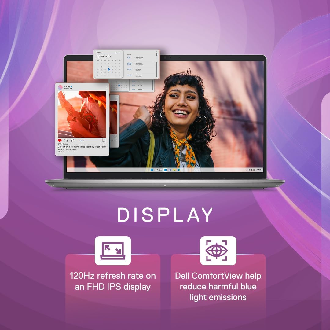 Dell Inspiron 3530 Laptop, 13th Gen Intel Core i5-1334U Processor, 16GB DDR4, 512GB SSD, 15.6"(39.62cm) FHD 120Hz 250 nits, Backlit KB, Win 11 + Mso'21 & 15 Month McAfee, Silver, Thin & Light- 1.62kg