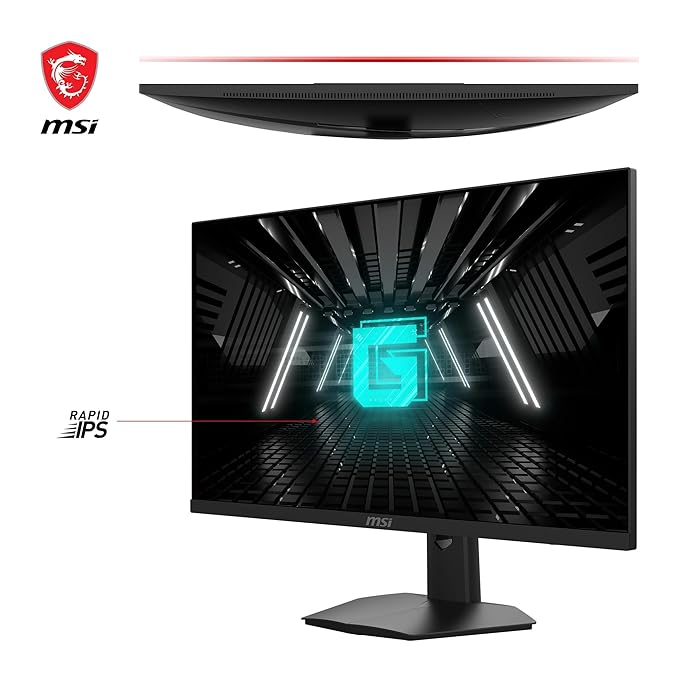 MSI G274F 27-Inch FHD Gaming Monitor - 1920 x 1080 Rapid IPS Panel, 180Hz Refresh Rate, 1ms Response Time, 134% sRGB Color Gamut, G-SYNC Compatible, Anti-Flicker Technology, VESA Mount, Black