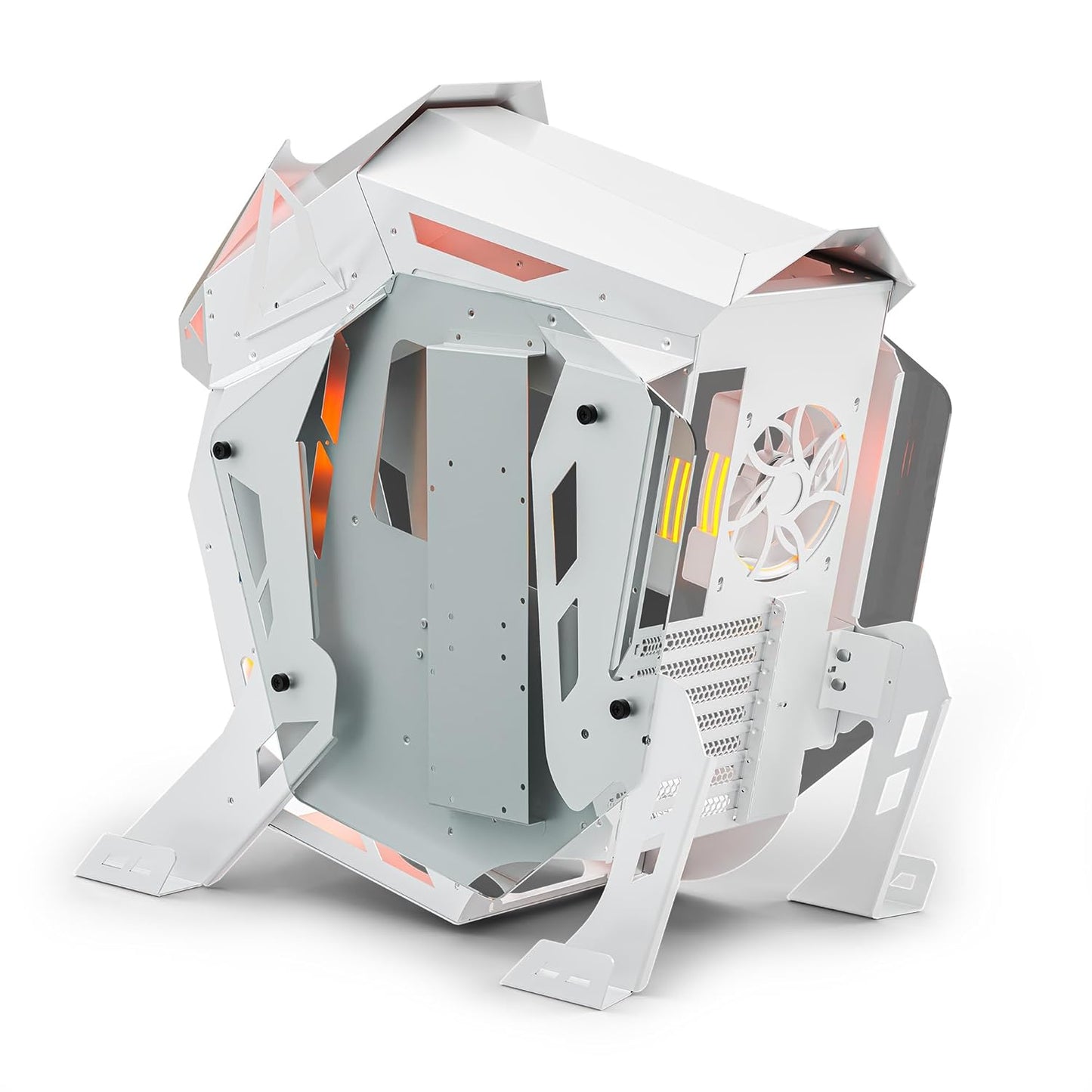 Ant Esports Cypher G5 Mid-Tower ATX Computer Case/Gaming Cabinet - White | Support, Micro-ATX, Mini-ITX | Pre-Installed 5 ARGB-PWM Remote Controlled Fans