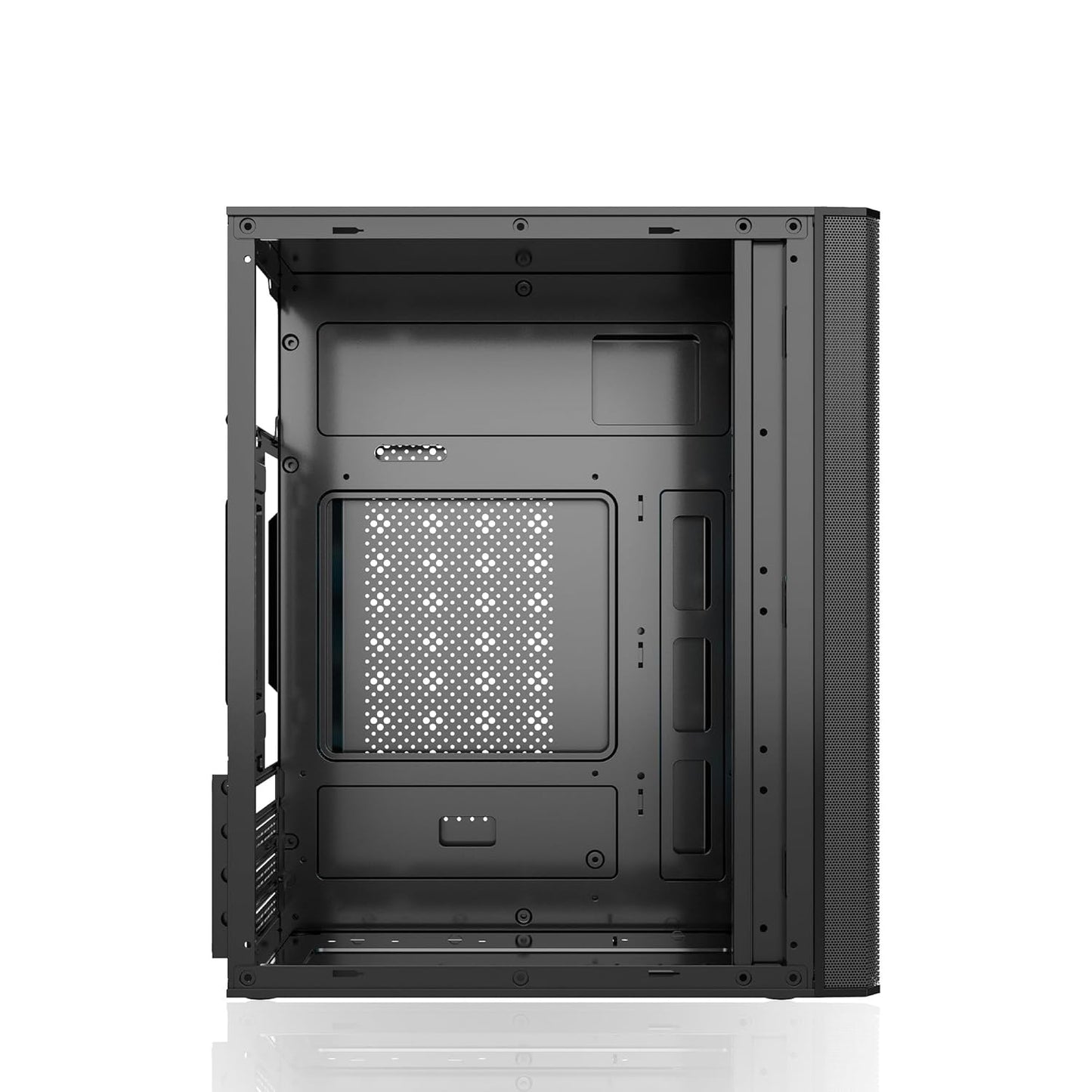 Ant Value Acrylic Vm10 Mid-Tower Computer Case/Gaming Cabinet - Black Support M-ATX,Itx, Pre-Installed 2 Front Rainbow Fans