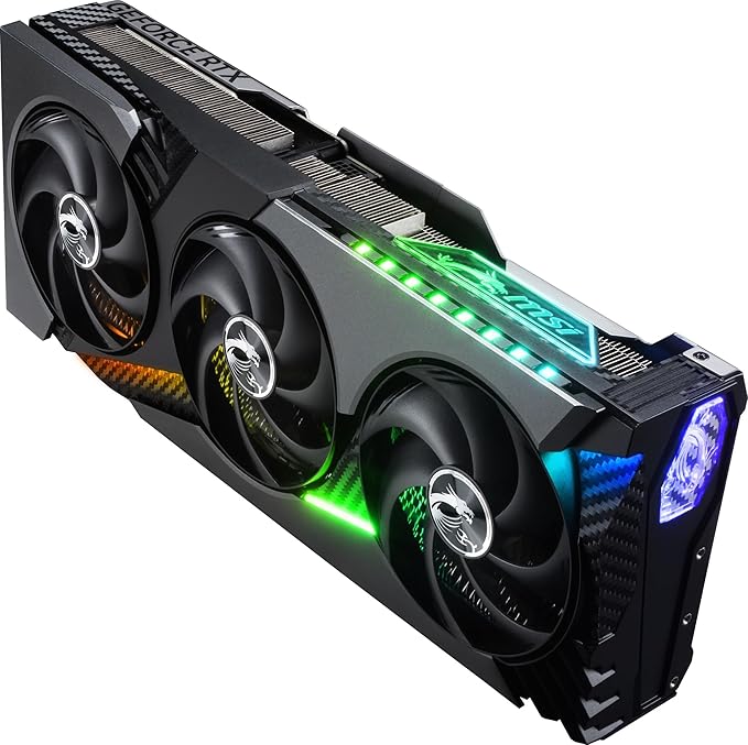 MSI GeForce RTX 5070 Ti 16G Vanguard SOC Launch Edition Graphic Card - NVIDIA GeForce RTX 5070 Ti GPU, 16GB GDDR7 256-bit Memory, 28 Gbps, PCI Express Gen 5 Interface, Upto 2588 MHz, STORMFORCE Fan