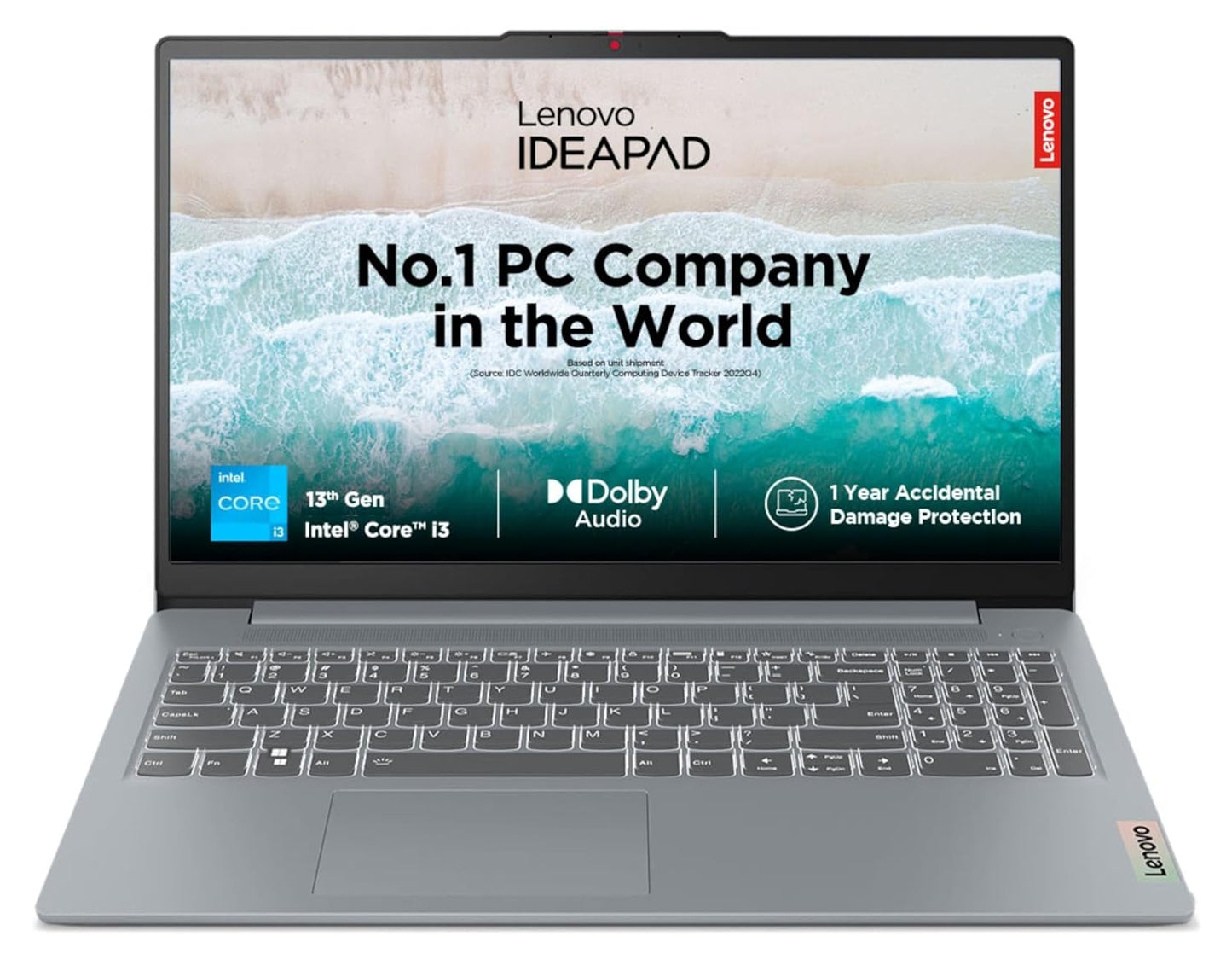 Laptop Lenovo (82X700C7IN) - i3-1305U | 8GB Ram | 512GB SSD | Win11+MSO | 15.6" FHD | Arctic Grey