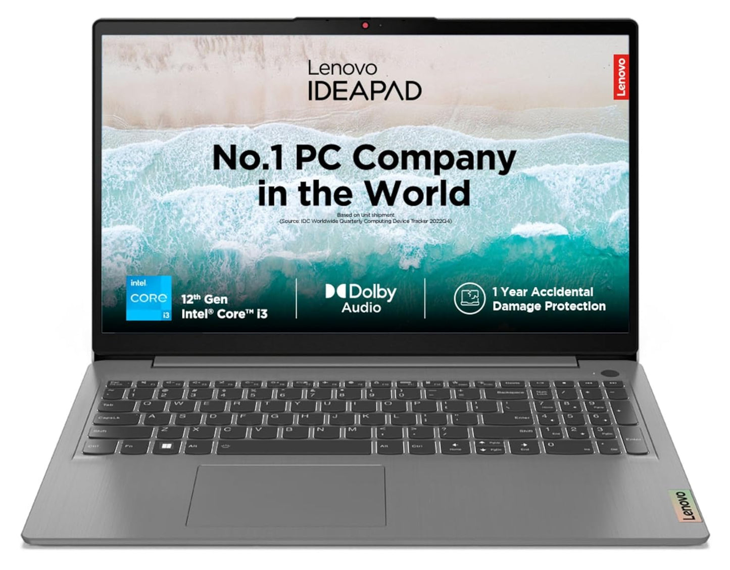 Laptop Lenovo (82RK019DIN) - i3-1215U | 8GB Ram | 512GB SSD | Win11+MSO'24 | 15.6" FHD | Arctic Grey