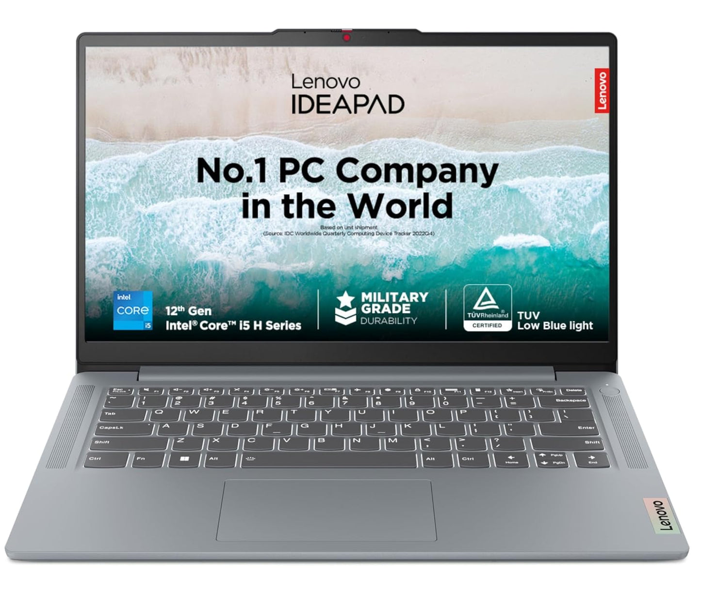 Lenovo IdeaPad Slim 3 12th Gen Core i5-12450H 14 inch (35.5cm) FHD Laptop (8GB RAM/512GB SSD/Windows 11/MS Office 2021/Alexa Built-in/1Yr ADP Free/3 Month Game Pass/Grey/1.3Kg), 83EQ005TIN