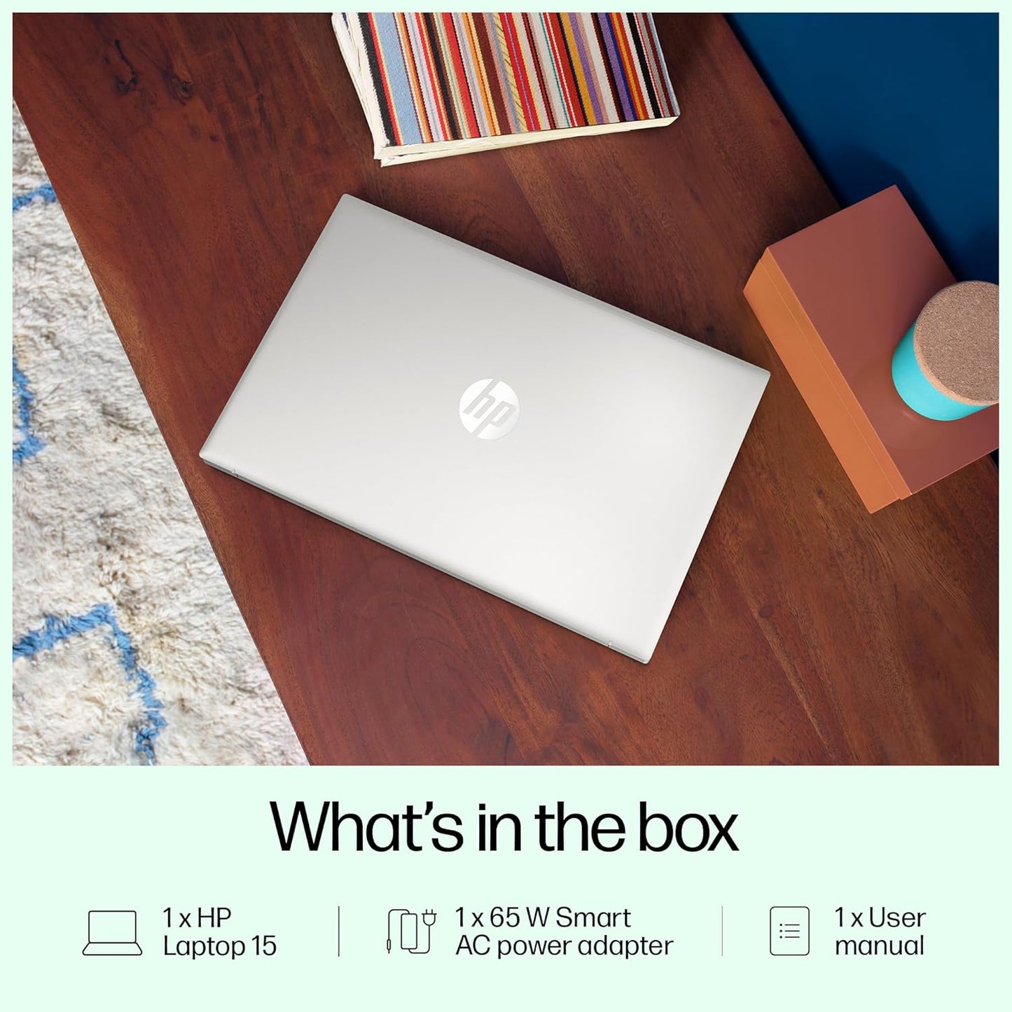 HP 15,13th Gen Intel Core i7-1355U Laptop,(16GB DDR4, 512GB SSD) Antiglare, 15.6’’/39.6cm, FHD, Win11, M365 Basic(1yr), Office Home 24, Silver, 1.59kg, Iris Xe, FHD Camera w/Shutter, Backlit, fd0468tu