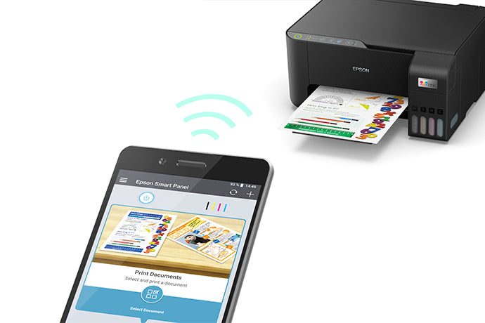 Epson L3250 Multi-function WiFi Color Ink Tank Printer (4 Ink Bottles Included)