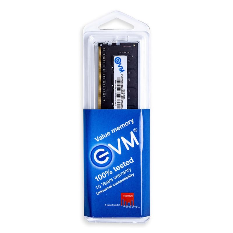 EVM 8GB DDR4 Desktop RAM 3200MGHZ - Update Your Desktop's Performance - CL15 Latency - Compatible with Intel, AMD, and Mac Systems - 10 Years Warranty