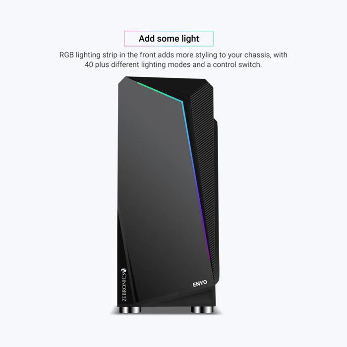 ZEBRONICS Zeb- Enyo Gaming Chassis Cabinet with USB 2.0 and USB 3.0 Ports Compatible with Gaming Console
