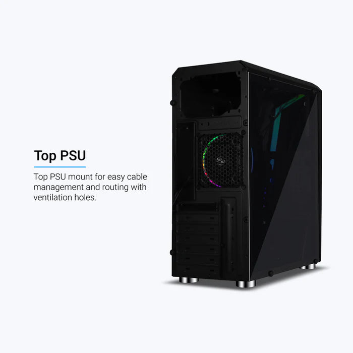 ZEBRONICS Zeb- Enyo Gaming Chassis Cabinet with USB 2.0 and USB 3.0 Ports Compatible with Gaming Console