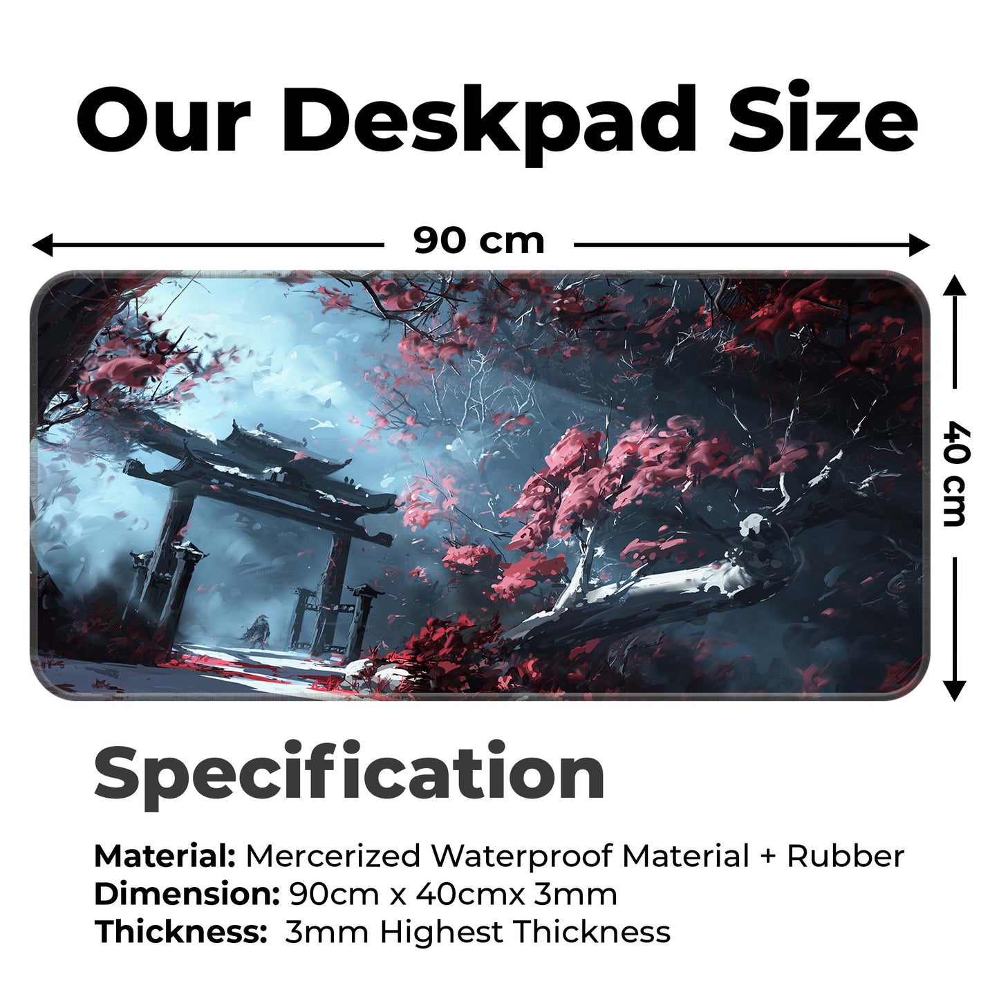 Dark Sakura Art – XXL Mousepad