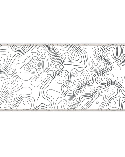 White Topography – XXL Mousepad