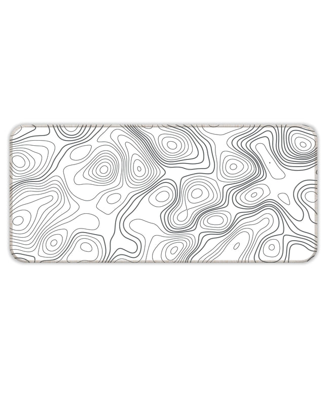 White Topography – XXL Mousepad