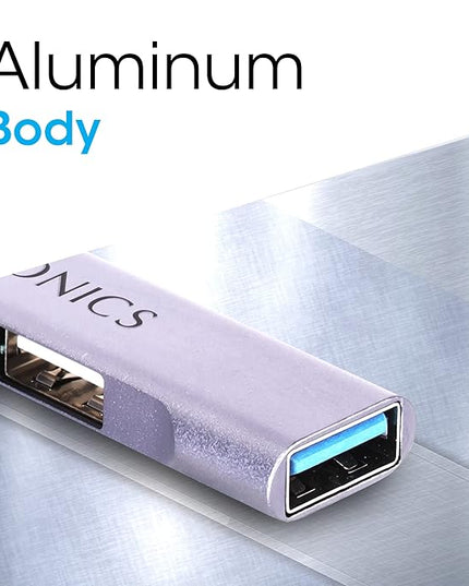 Zebronics 200HB USB 3.0 4 Port hub with Hi Speed Data Transfer, Aluminum + ABS Body, 15cm Cable, Sleek Design and Plug Play Usage