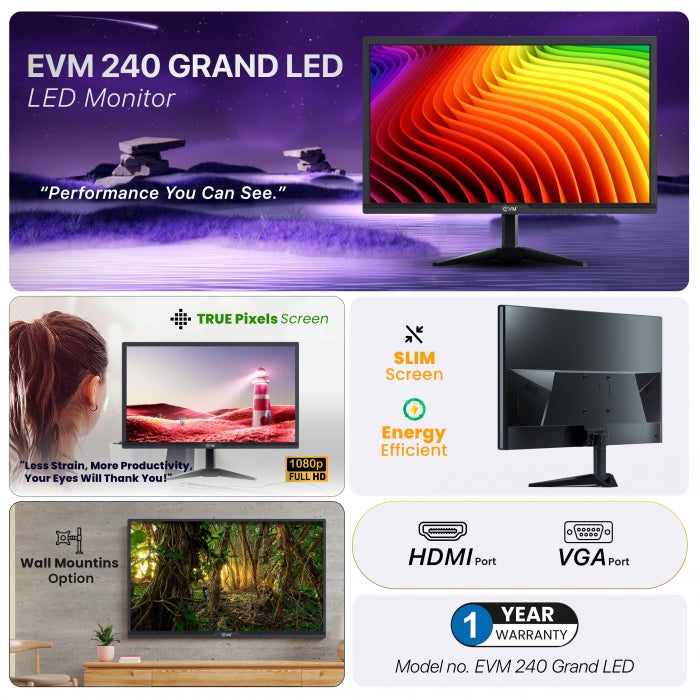 EVM 24 INCH MONITOR 240 GRAND LED