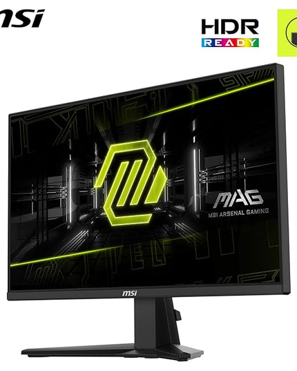 MSI MAG 255F E20 24.5-Inch FHD 1920x1080 Gaming Monitor, 200Hz, 0.5ms, HDR Ready, AMD FreeSync Premium, Eye Care, AI Vision, HDMI 2.0b, DP 1.2a, Frame-Less, Tilt Adjustable, Vesa Mount, Black