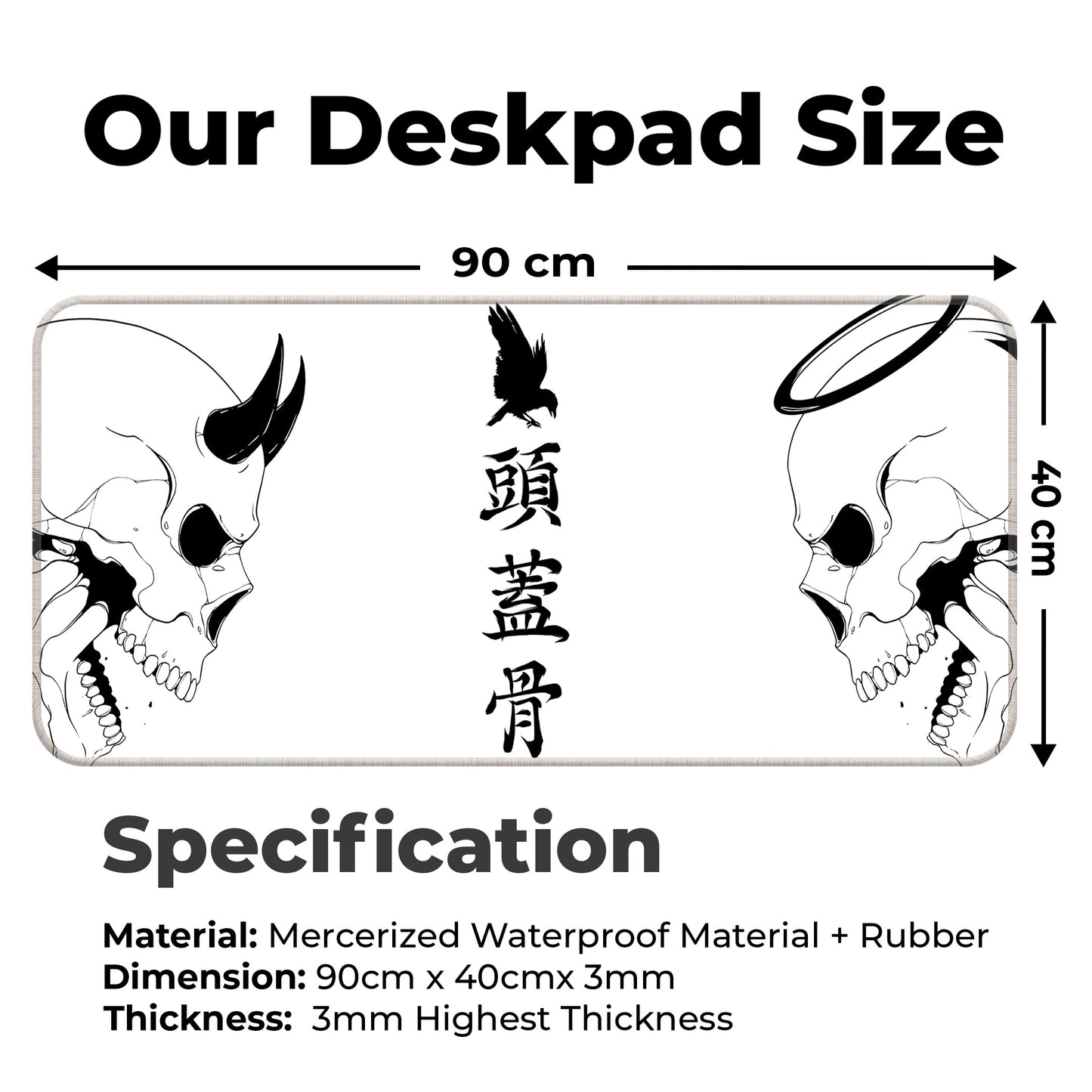 Devil or Angel – White – XXL Mousepad