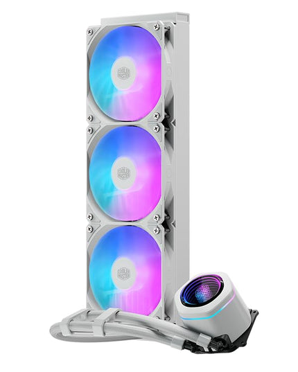 Cooler Master ML 360 Core Nex ARGB CPU Liquid Cooler White | Support Latest LGA1851, LGA1700, AM5, AM4 Socket | Dual Chamber Pump | 360mm AIO | High Perfomance Fans | Infinity Mirror Design