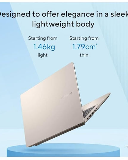 ASUS Vivobook 14 (2026),Intel Core Ultra 5 225H, Intel iGPU,16GB RAM,1TB SSD,FHD+,14"(35.5 cm),Windows 11,M365 Basic(1 Year)* Office 2024, Platinum Gold, 1.46 Kg, X1407CA-LY1581WS,Thin & Light Laptop