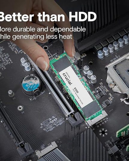 Crucial E100 SSD 480GB M.2 NVMe PCIe Gen4 Internal SSD, Up to 4,700MB/s, Laptop & Desktop Compatible - CT480E100SSD8