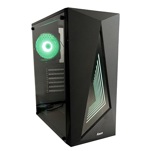 FOXIN PLUTONIOUM DESKTOP COMPUTER CASE G2 STRUCTURE STEEL BODY USB 3.0 HD AUDIO METALLIC BLACK