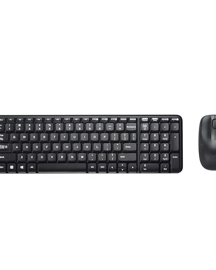 Logitech MK220 Compact Wireless Keyboard and Mouse Combo for Windows, 2.4 GHz Wireless with Unifying USB-Receiver, 24 Month Battery, Compatible with PC, Laptop - Black