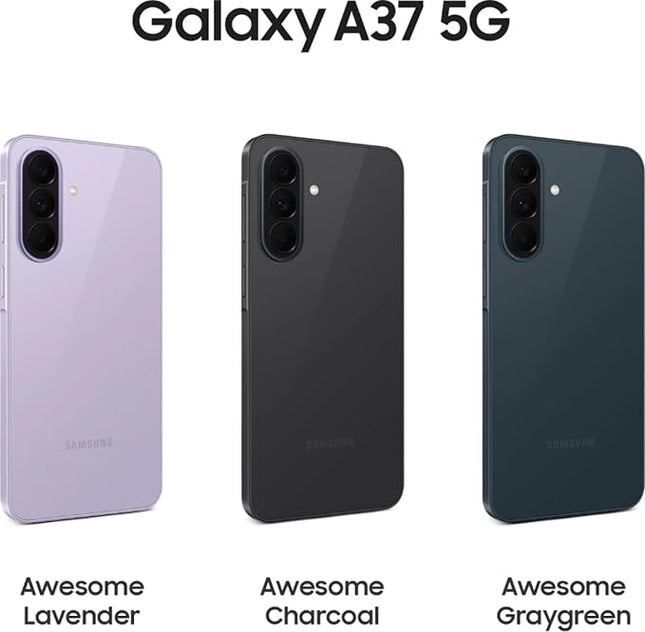 Samsung Galaxy A37 5G (Awesome Graygreen, 8GB RAM, 128GB Storage) | Exynos 1480 Octa-Core Processor | 50MP + 8MP AI Dual Camera | 12MP Front Camera | 6.7-inch FHD+ Super AMOLED 120Hz Display |