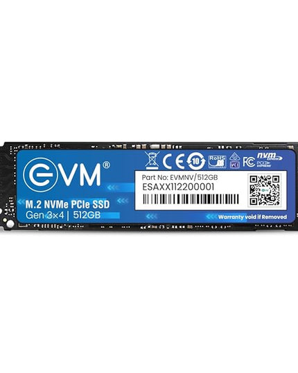 EVM 512GB NVMe Gen 3x4 Internal SSD (2280) – Upto 3500MB/s Read & 2800MB/s Write | PCIe 3.0 M.2 Solid State Drive for Gaming, Laptops & Desktops | Shock Resistant & 5-Year Warranty (EVMNV/512GB)