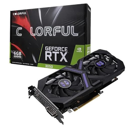 COL0RFUL GeForce RTX 3050 6GB V4-V Graphics Card | 96-Bit GDDR6 VRAM | PCIe 4.0 GPU | Triple Display Support | 3-Year Warranty | Gaming & Editing Ready