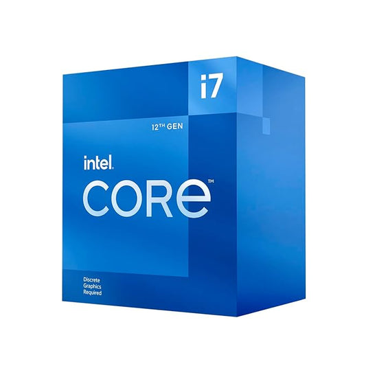 Intel Core i7 12700F 12 Gen Generation Desktop PC Processor CPU with 25MB Cache and up to 4.90 GHz Clock Speed 3 Years Warranty with Fan LGA 1700 4K (Graphic Card Required)