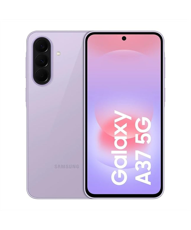 Samsung Galaxy A37 5G (Awesome Lavender, 8GB RAM, 256GB Storage) | Exynos 1480 Octa-Core Processor | 50MP + 8MP AI Dual Camera | 12MP Front Camera | 6.7-inch FHD+ Super AMOLED 120Hz Display |