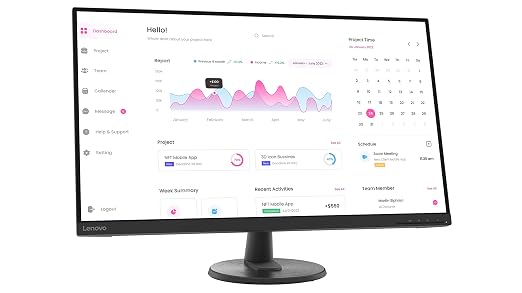 Lenovo D32-40 Monitor - 31.5-inch, FHD, 60Hz, Anti Glare Screen, Raven Black, 66FCGAC2AU