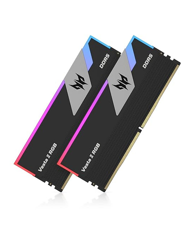 Acer Predator Vesta II DDR5-6000MHz 32GB (2X 16GB) CL30 Memory DDR5 RGB Series (PC-48000) Intel XPM 3.0 ADM Expo Memory Kit BL.9BWWR.327