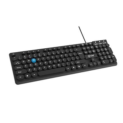 EVM Wired Keyboard USB | 104 Keys Computer Keyboard for Laptop PC | Spill Resistant | Smooth Typing | Ergonomic Design | Plug & Play | 1 Year Warranty(EVM-WDK-315)