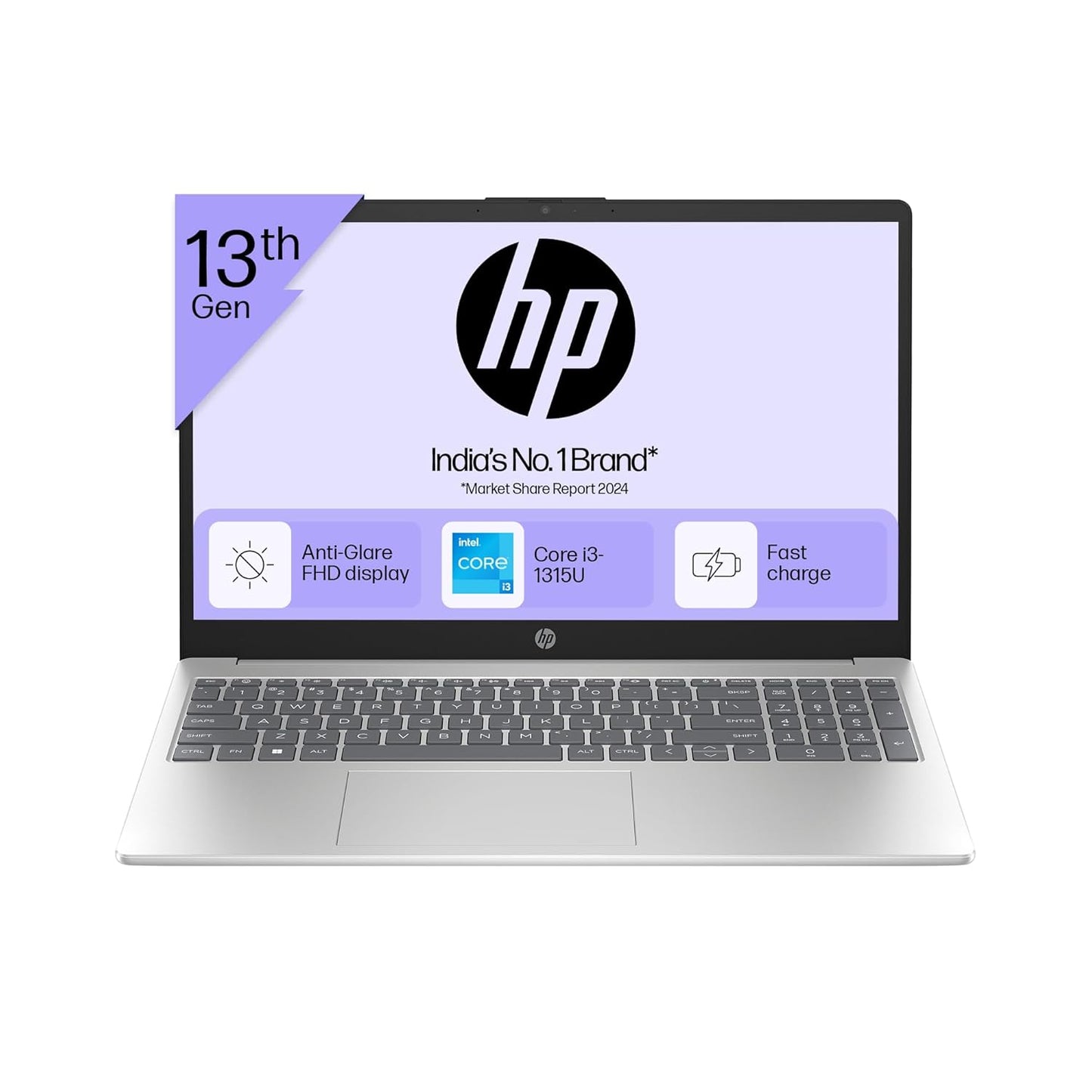Laptop HP 15-fd0465TU - i3-1315U | 8GB Ram | 512 GB SSD |Win11+MSO | 15.6" FHD | Silver