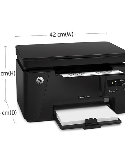 HP LaserJet Pro MFP M126a, Print, Copy, Scan, Hi-Speed USB 2.0, Up to 21 ppm, 150-sheet Input Tray, 100-sheet Output Tray, 8000-page Duty Cycle, 700-page Yield, Black and White, CZ174A