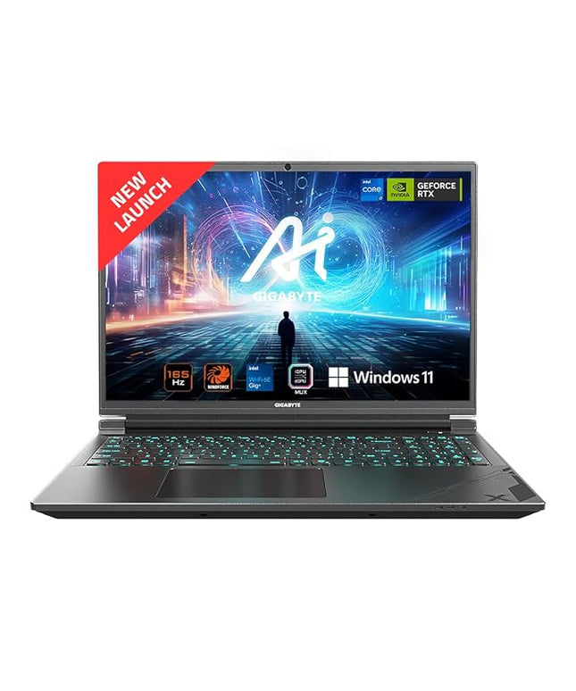 GIGABYTE G6X 9MG-42IN853SH, i7-13650HX, GeForce RTX 4050 GDDR6 6GB, 16.0“ 16:10 WUXGA (1920x1200) 165Hz Display (45% NTSC, MUX Switch, DDR5 4800 8GB*2, Gen4 512GB, 1-Zone RGB Backlit Keyboard