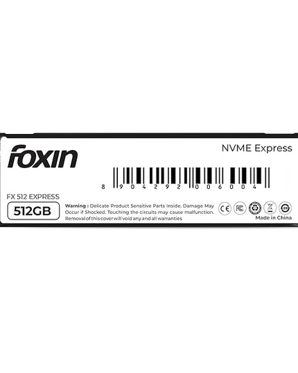 FOXIN SSD 512 GB NVMe | Internal Solid State Drive with Micron Chipset, SMI controller, M.2 PCIe 3.0 interface | Ultra-low Power Consumption | Read/Write Speed Upto 2100/1800 MB/s | 5 Yrs Warrant