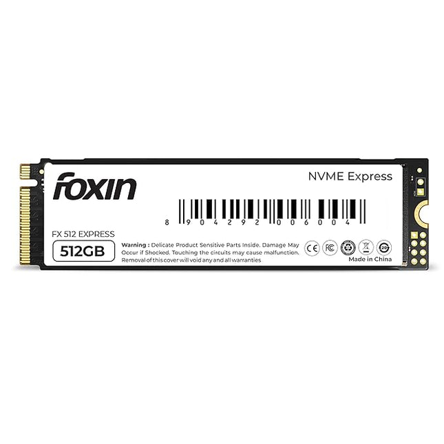 FOXIN SSD 512 GB NVMe | Internal Solid State Drive with Micron Chipset, SMI controller, M.2 PCIe 3.0 interface | Ultra-low Power Consumption | Read/Write Speed Upto 2100/1800 MB/s | 5 Yrs Warrant