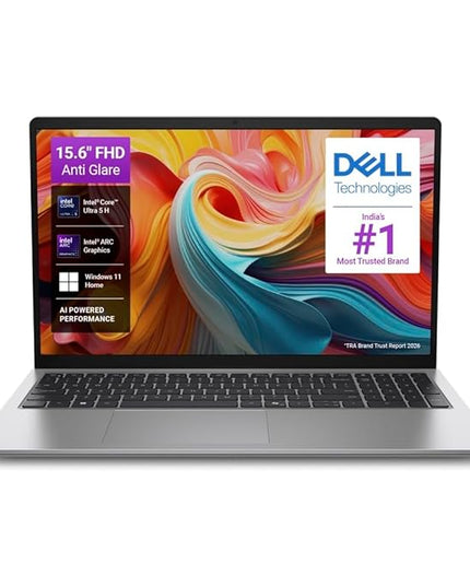 Dell 15 AI Powered Laptop, Intel Core Ultra 5 225H, 8GB DDR5 RAM, 512GB SSD, 15.6" FHD Anti-Glare Display, Intel Arc Graphics, Backlit Keyboard, Dedicated Copilot Key, Silver, Win11 Home + MSO H&S'24