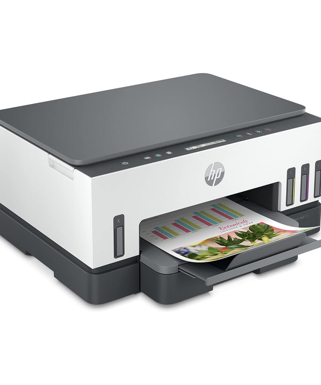 HP Smart Tank 720 All-in-One Auto Duplex WiFi Colour Printer, Print, Scan & Cope for Office,White