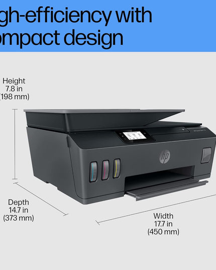 HP Smart Tank 530 All-in-one WiFi Colour Printer with ADF (Upto 18000 Black and 8000 Colour Pages Included in The Box). - Print, Scan & Copy for Office/Home