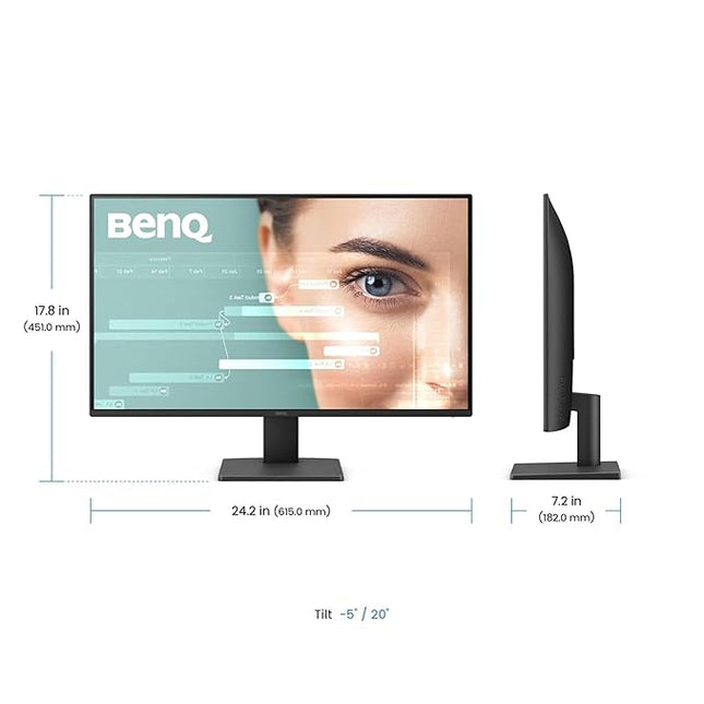 BenQ GW2791 27 Inches 1920X1080 FHD 100Hz IPS Eye-Care 99% Srgb Monitor| HDMI| Displayport| Ultra Slim Bezel| TUV-Certified| Flicker-Free| Low Blue Light Plus (Black)