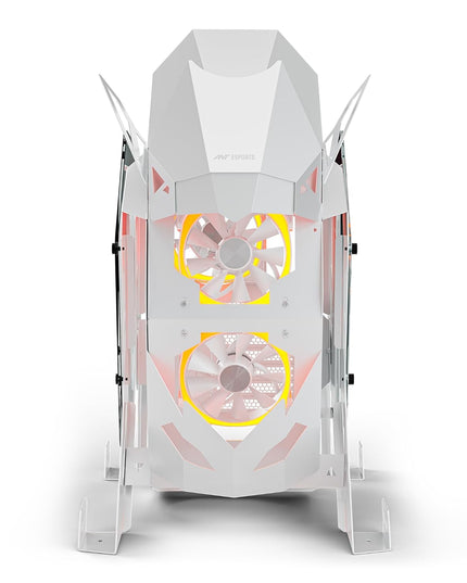 Ant Esports Cypher G5 Mid-Tower ATX Computer Case/Gaming Cabinet - White | Support, Micro-ATX, Mini-ITX | Pre-Installed 5 ARGB-PWM Remote Controlled Fans