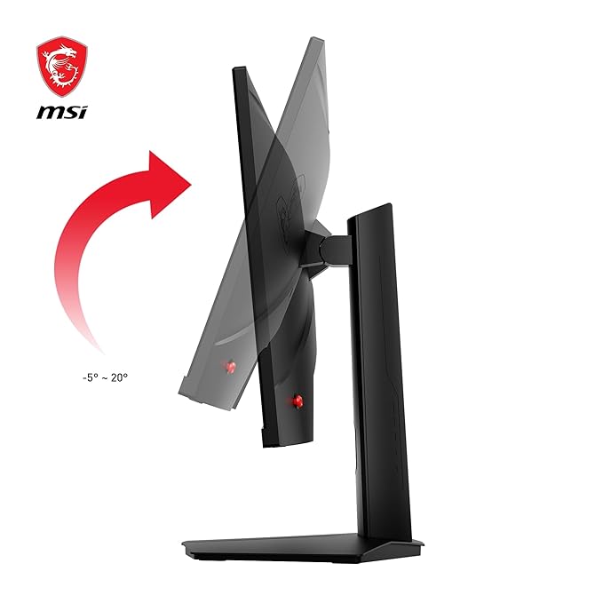 MSI G244F E2 24 Inch FHD Gaming Monitor - 1920 x 1080 Rapid IPS Panel, 180 Hz / 1ms, 118% sRGB Colour Gamut/Adaptive-Sync - DP 1.2a, HDMI 2.0b